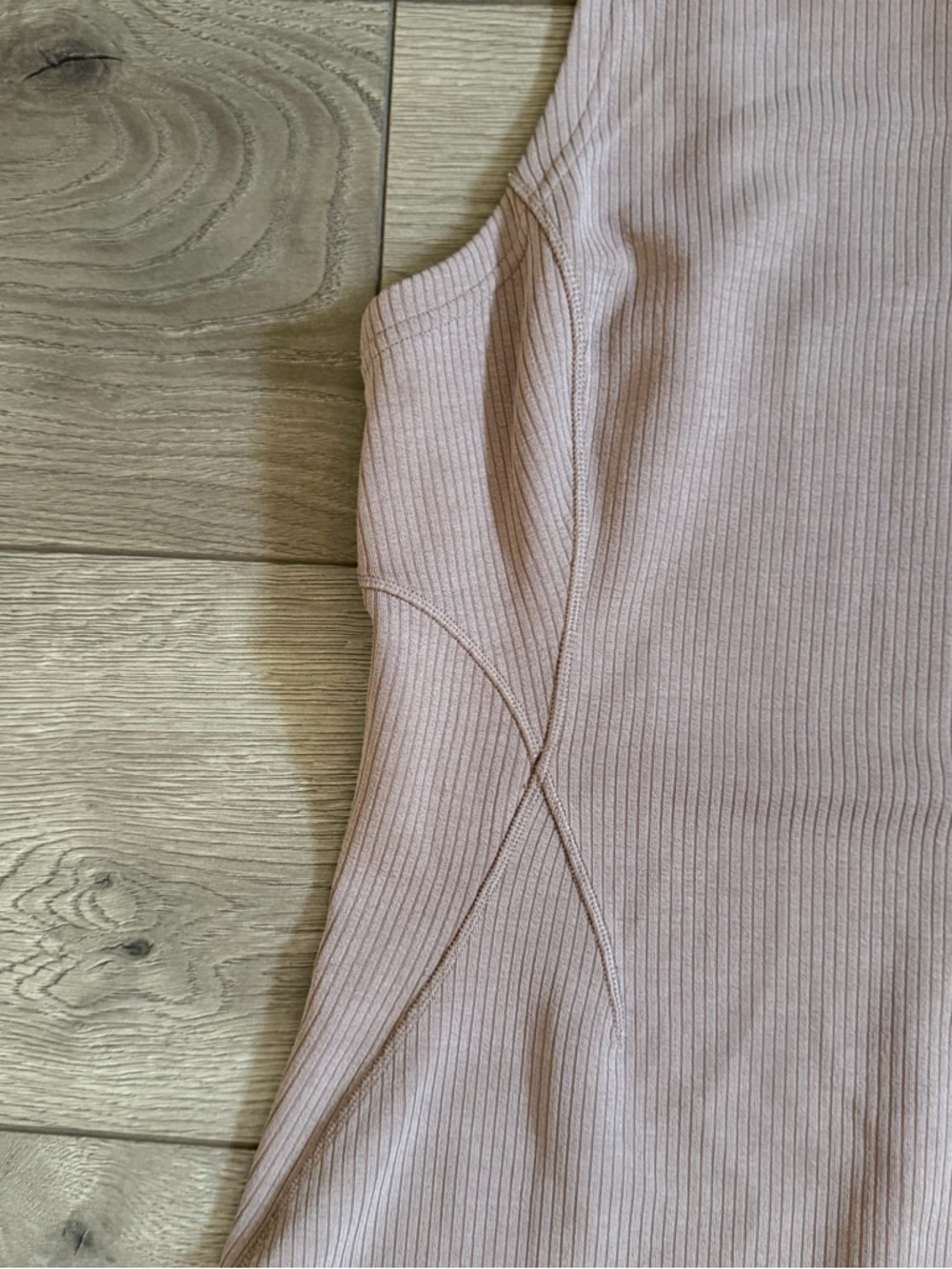 LULULEMON Ribbed Softstreme Slim-Fit Tank Dress Taupestatic Size 8 - Picture 7 of 10